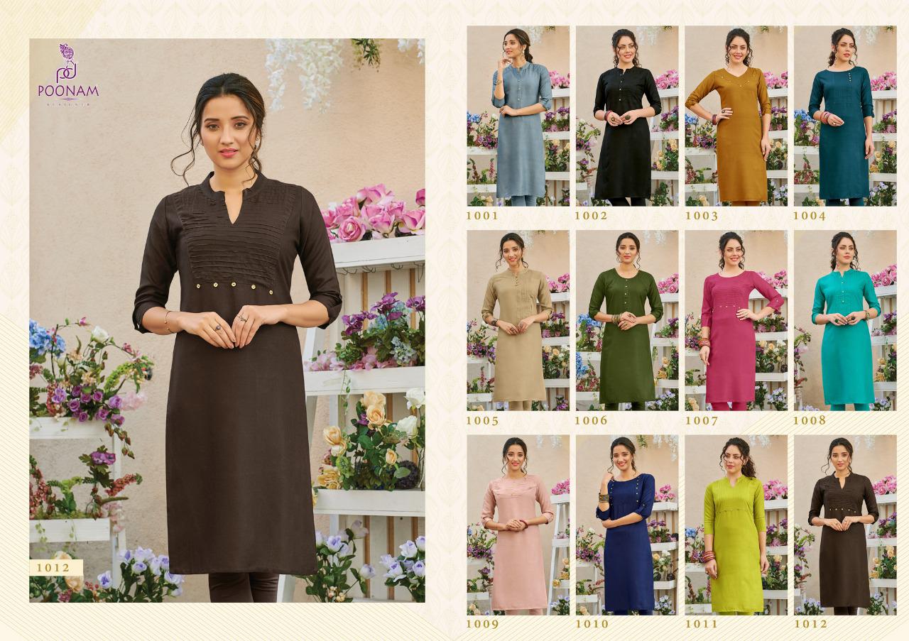 Poonam  Presents Pintex   Casual Wear Kurtis Collection
