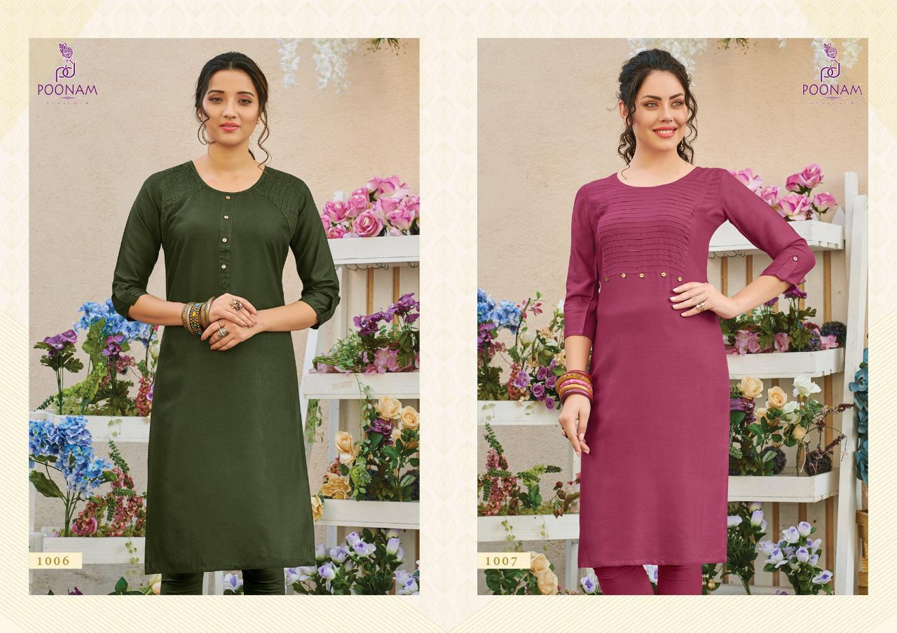 Poonam  Presents Pintex   Casual Wear Kurtis Collection