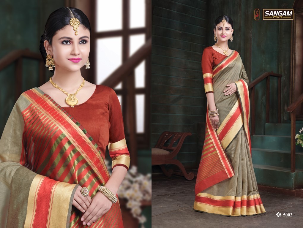 Sangam Presents Gadhwal Cotton Handloom Sarees