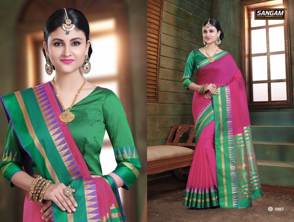 Sangam Presents Gadhwal Cotton Handloom Sarees
