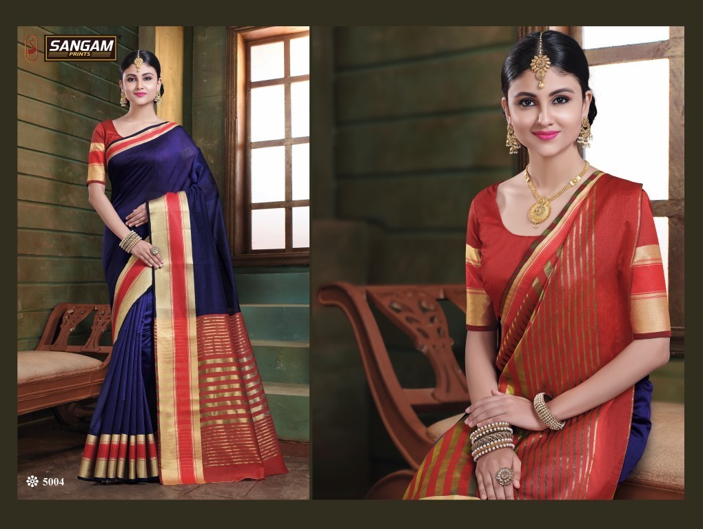 Sangam Presents Gadhwal Cotton Handloom Sarees