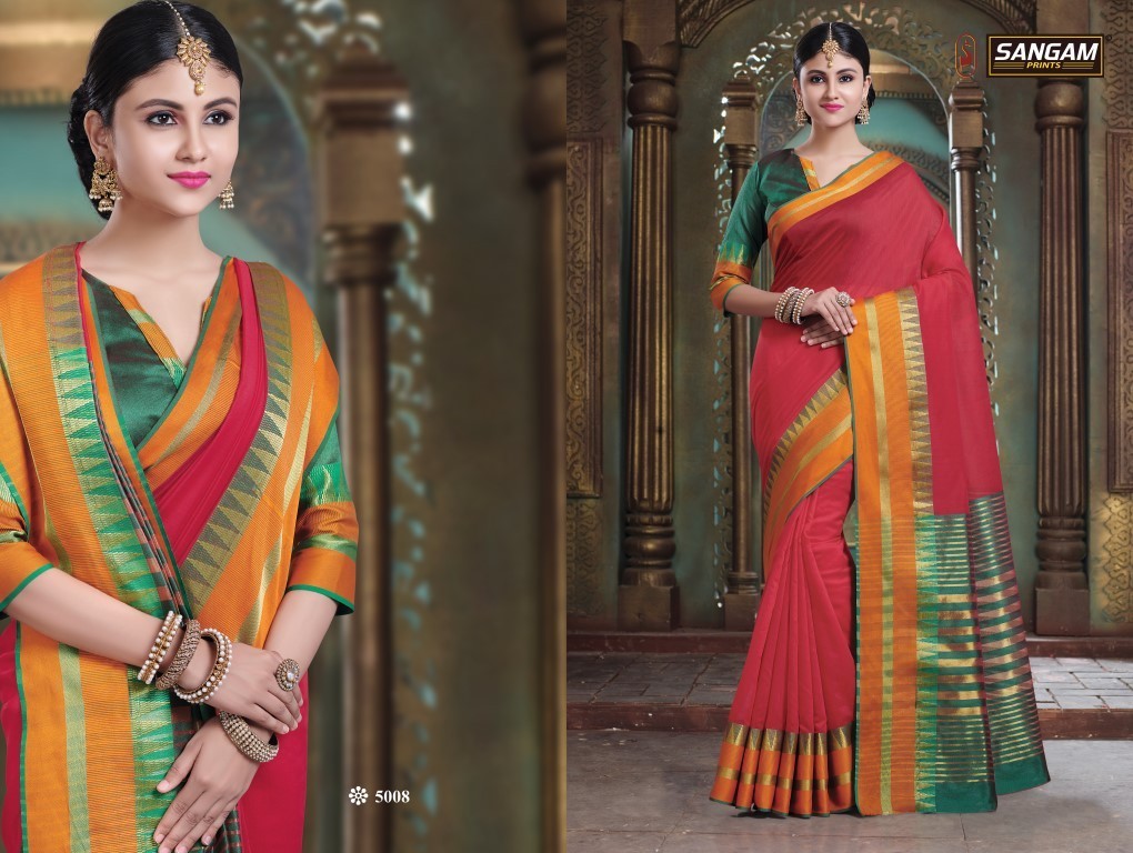 Sangam Presents Gadhwal Cotton Handloom Sarees