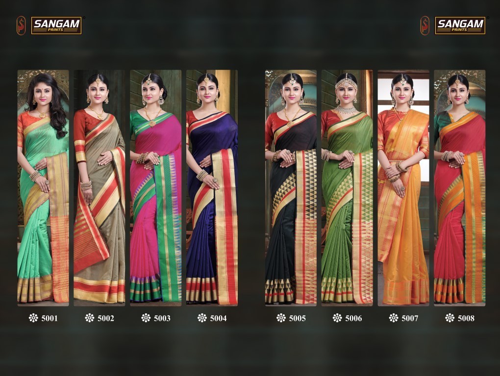 Sangam Presents Gadhwal Cotton Handloom Sarees