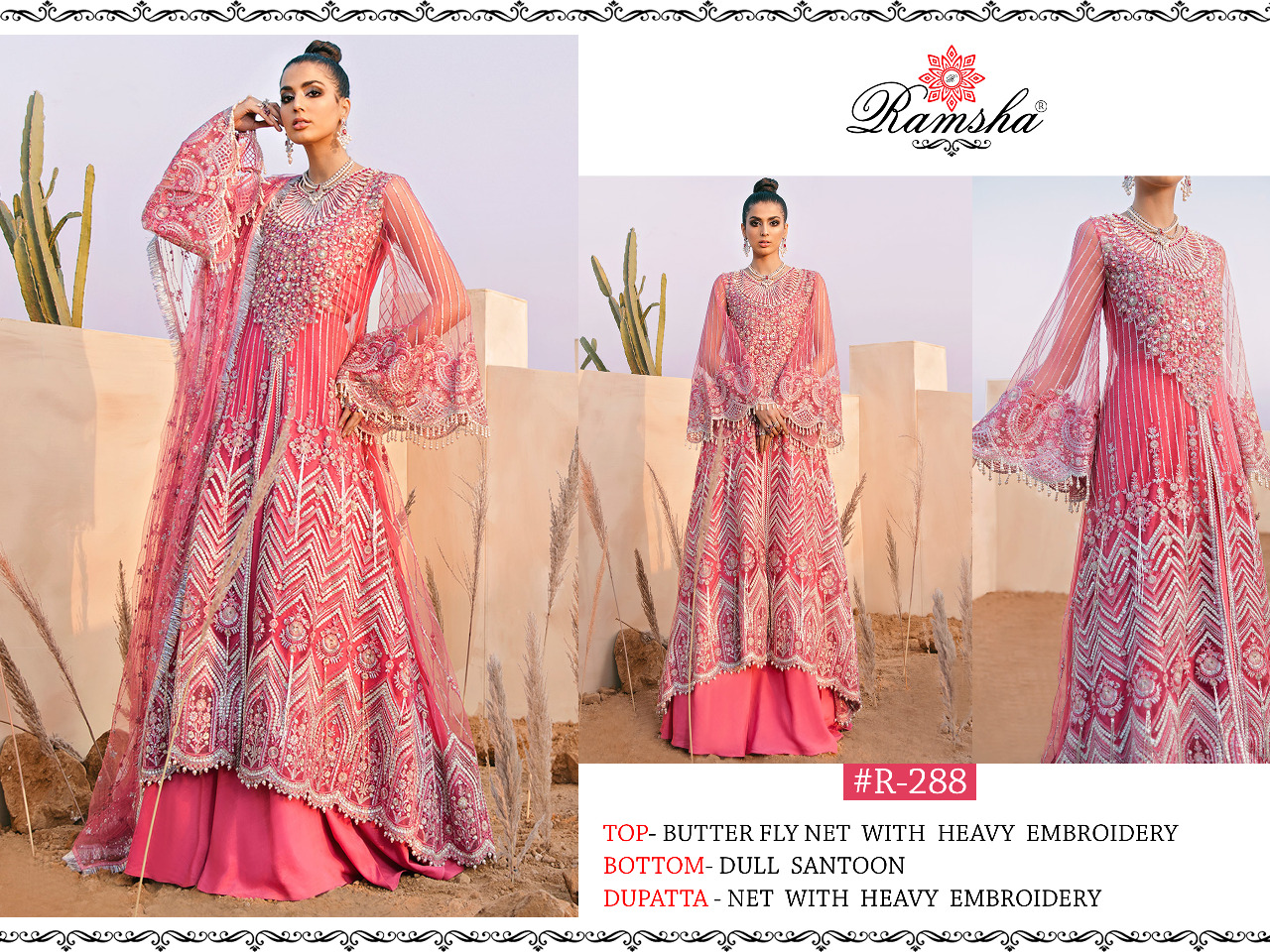 Ramsha By  R 285 To 288 Pakistani Salwar Suits