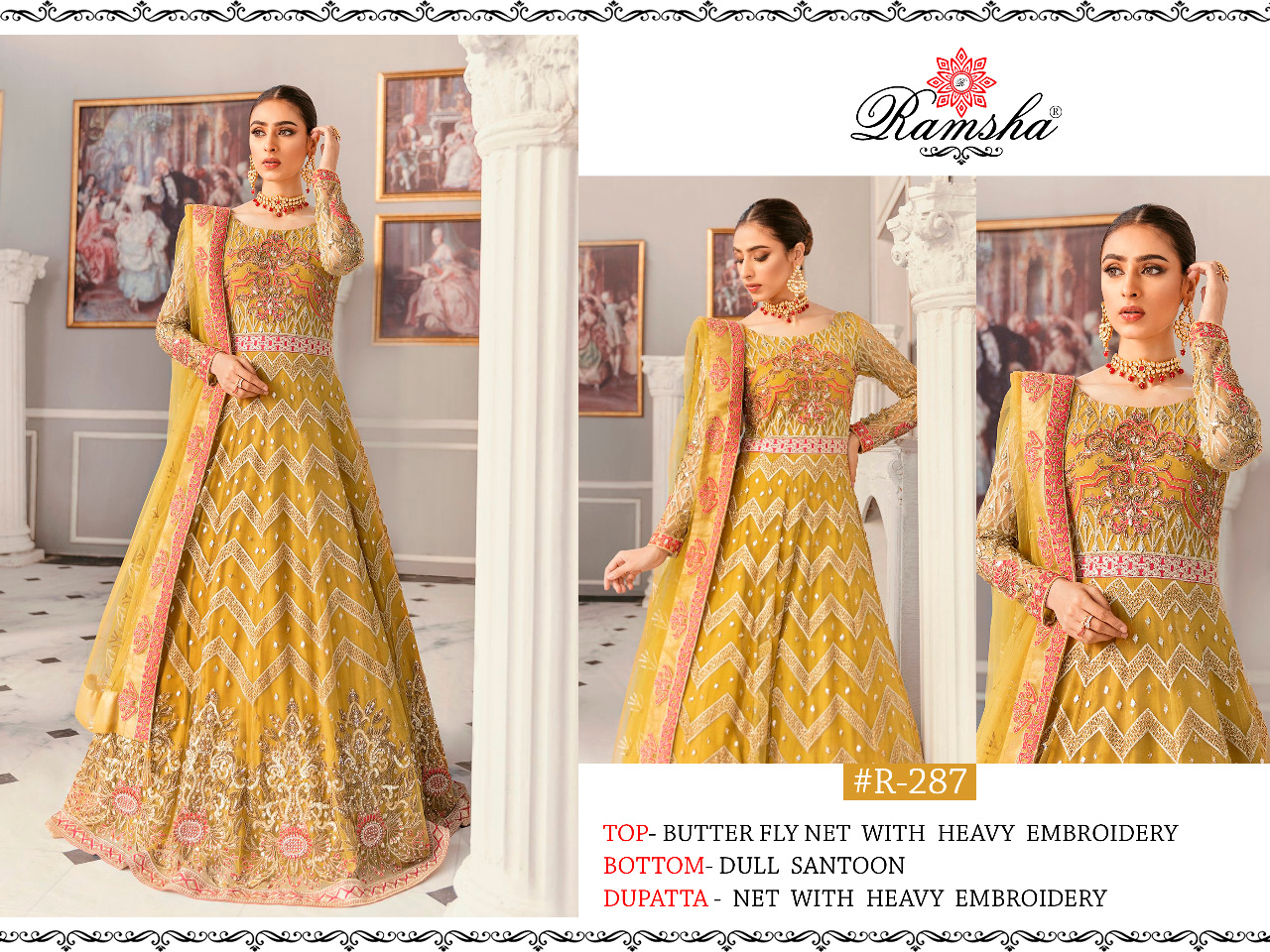 Ramsha By  R 285 To 288 Pakistani Salwar Suits