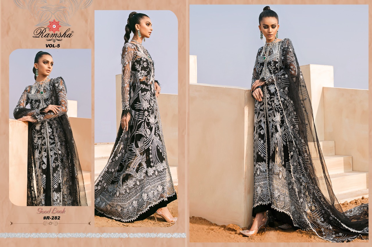 Ramsha Presents  R 281 To 284 Pakistani Salwar Suits Collection
