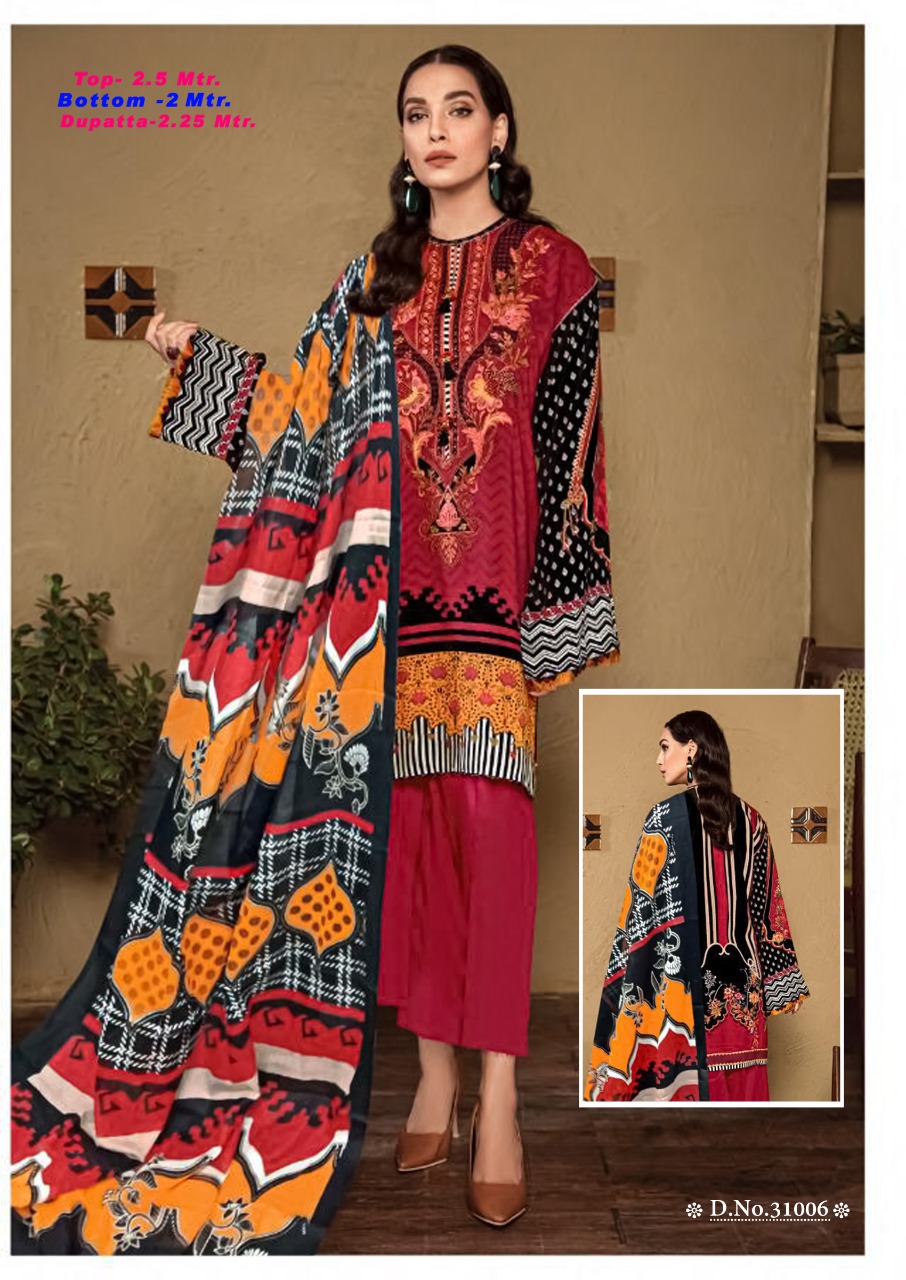 Razia  Sultan Vol 31 Printed Karachi Cotton Dress Materials