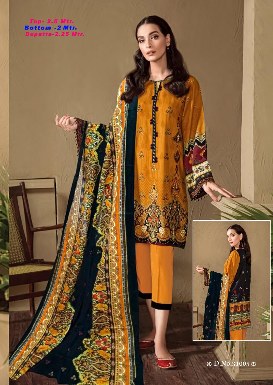Razia  Sultan Vol 31 Printed Karachi Cotton Dress Materials