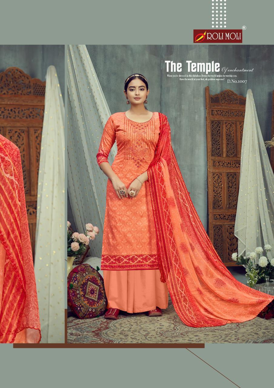 Roli Moli Presents  Sarina  Designer Dress Material