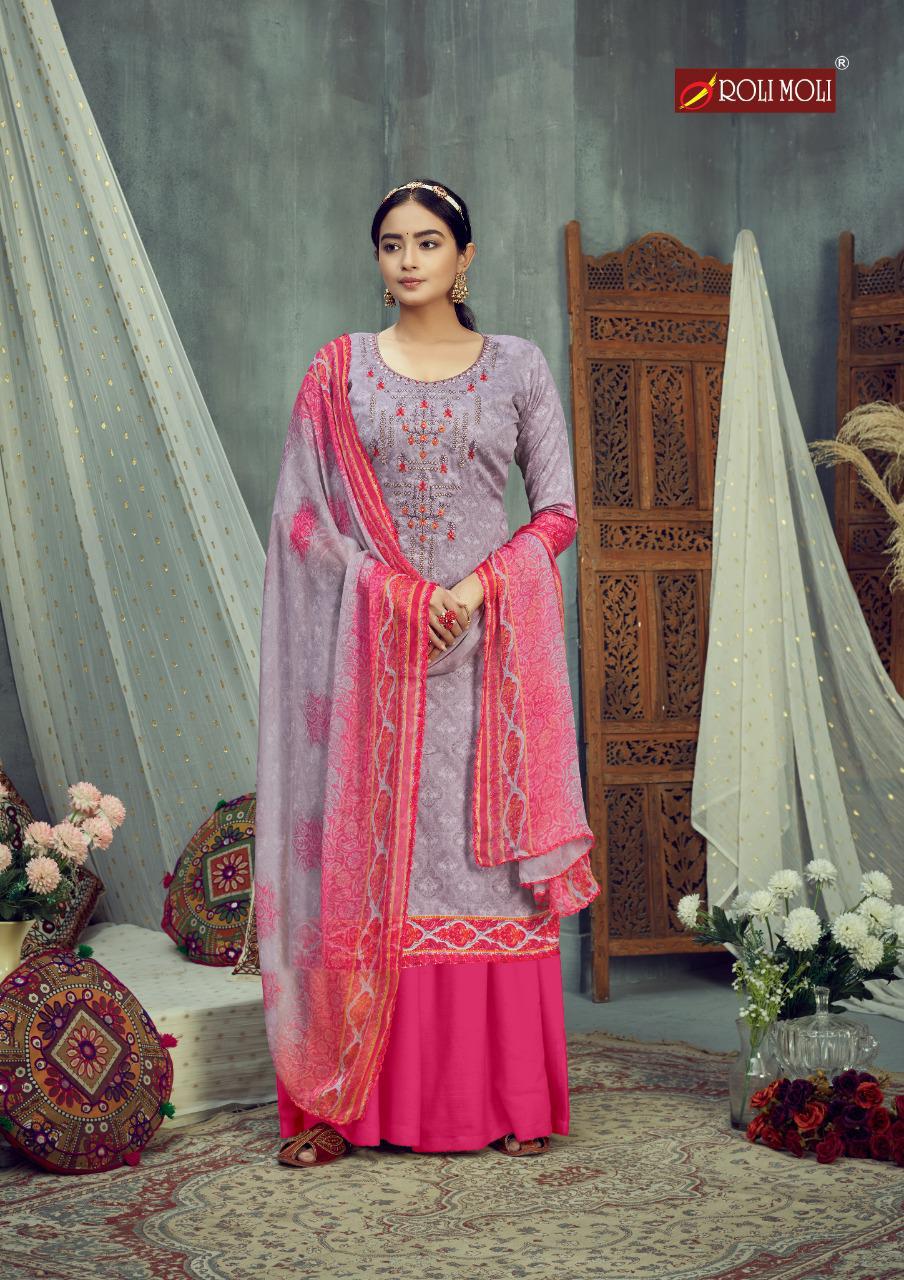 Roli Moli Presents  Sarina  Designer Dress Material