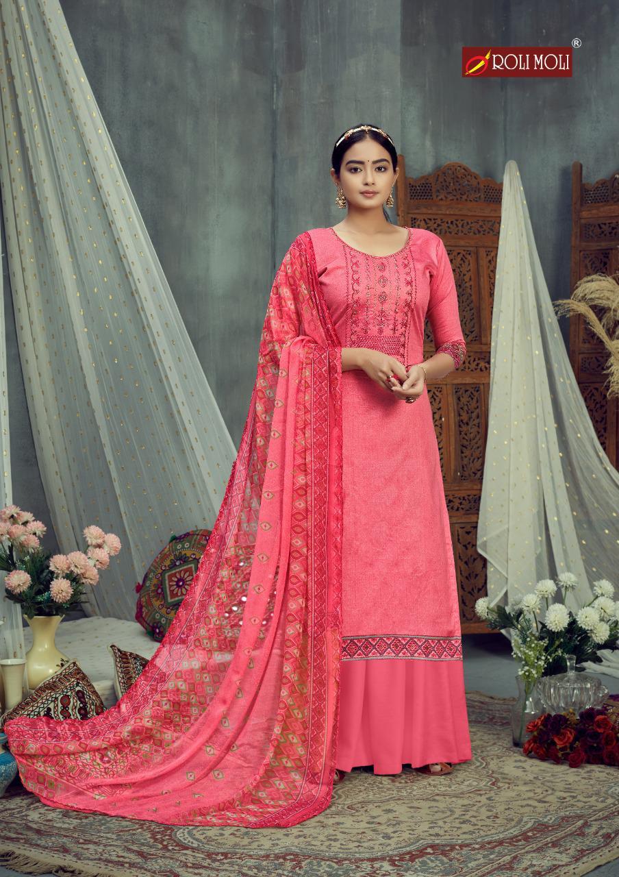 Roli Moli Presents  Sarina  Designer Dress Material