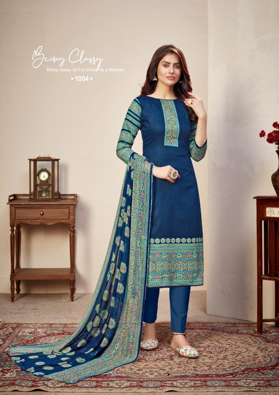 Roli Moli Presents  Zaara  Printed Designer Dress Material