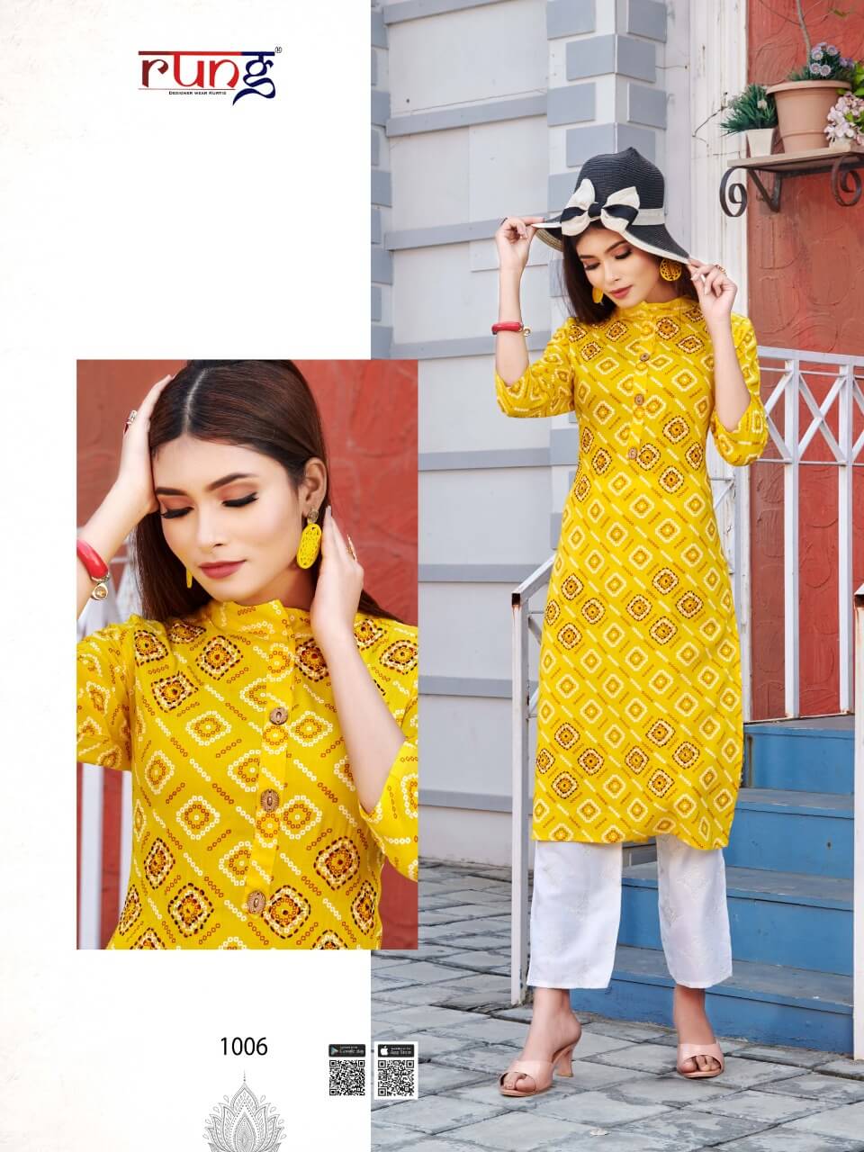 Rung Presents Nitara  Fancy  Kurtis With Bottom Collection