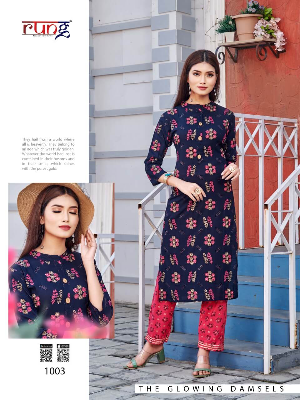 Rung Presents Nitara  Fancy  Kurtis With Bottom Collection