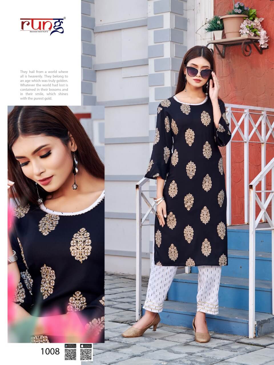 Rung Presents Nitara  Fancy  Kurtis With Bottom Collection