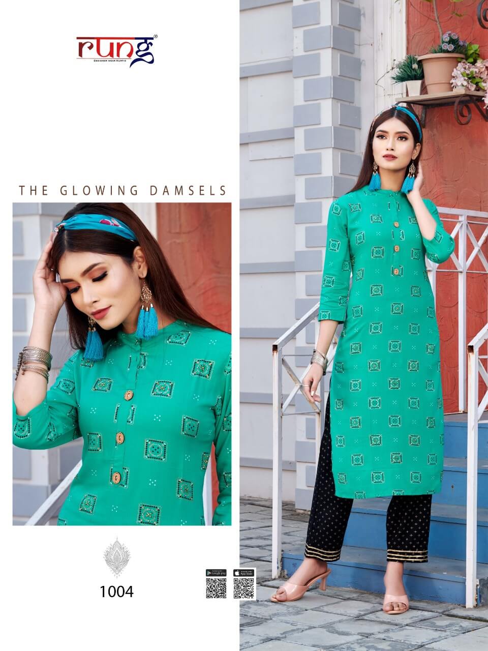 Rung Presents Nitara  Fancy  Kurtis With Bottom Collection