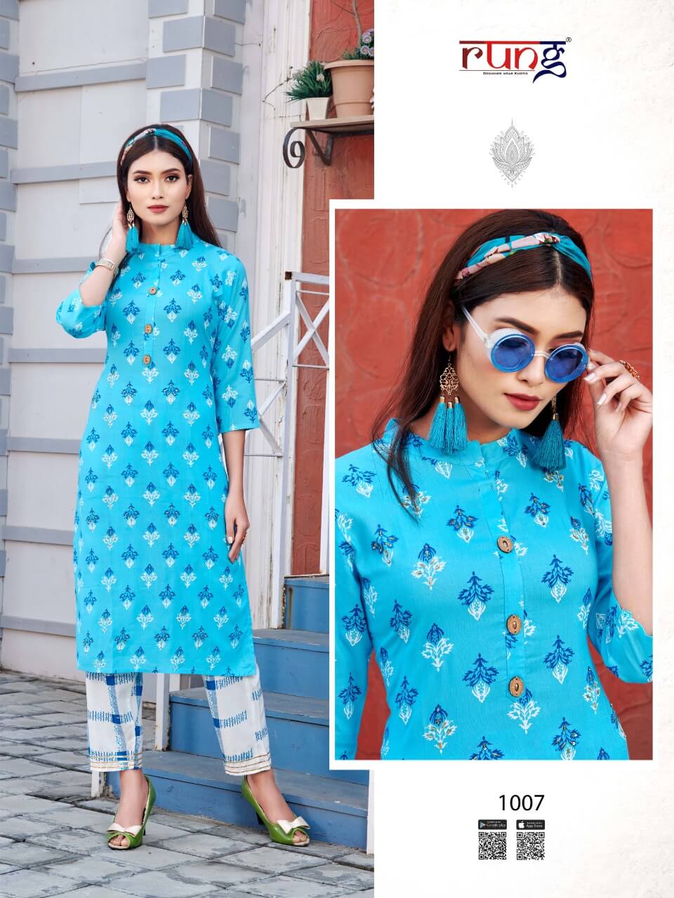 Rung Presents Nitara  Fancy  Kurtis With Bottom Collection