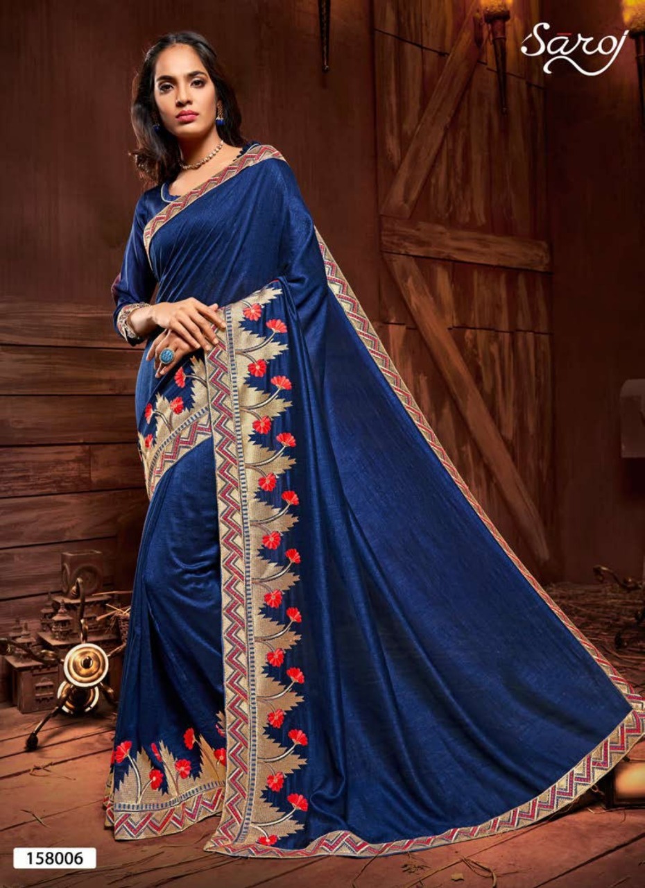 Saroj  Presents  Ishika  Festive Wear Sarees Collection