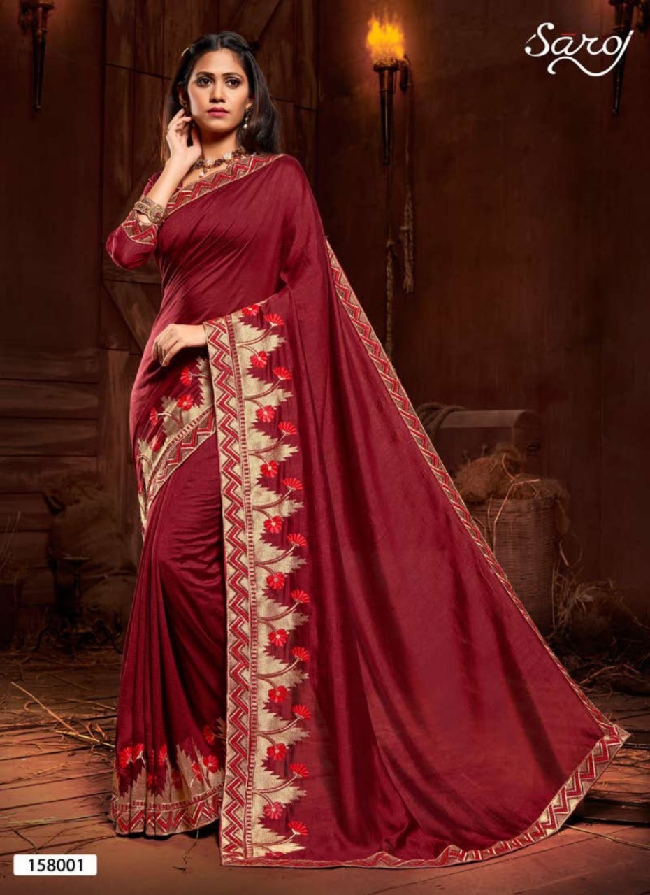 Saroj  Presents  Ishika  Festive Wear Sarees Collection