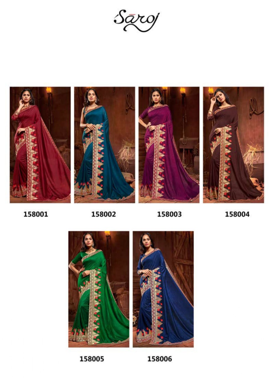 Saroj  Presents  Ishika  Festive Wear Sarees Collection