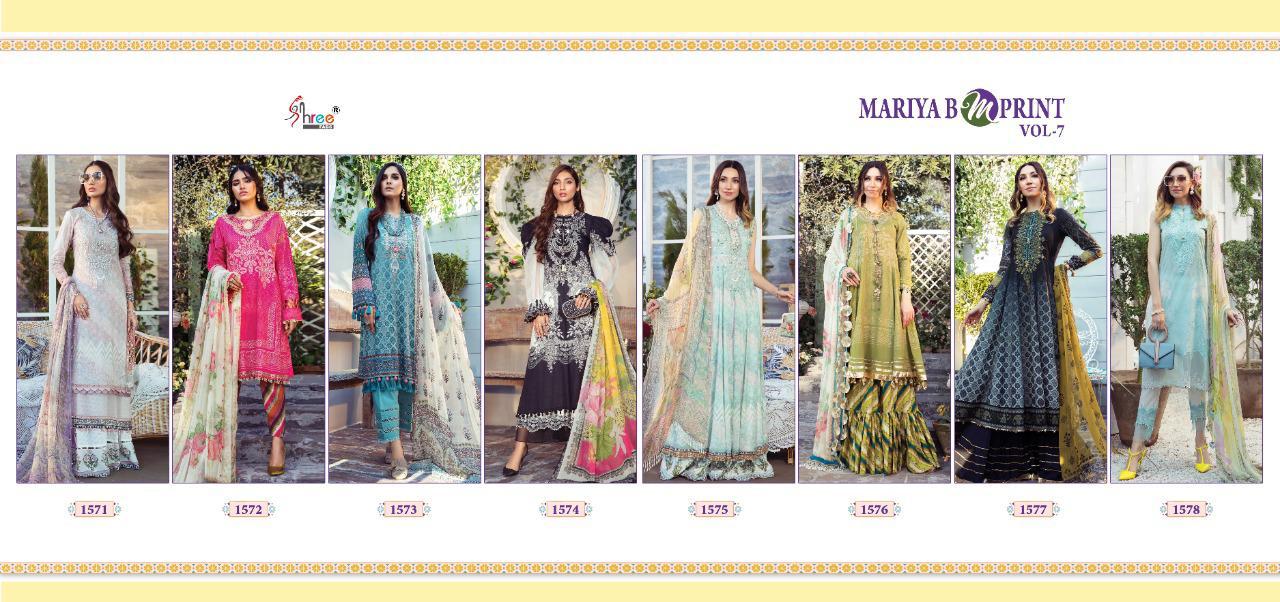 Shree Presents Mariya B Mprint Vol 7 Pakistani Salwar Suits Collection