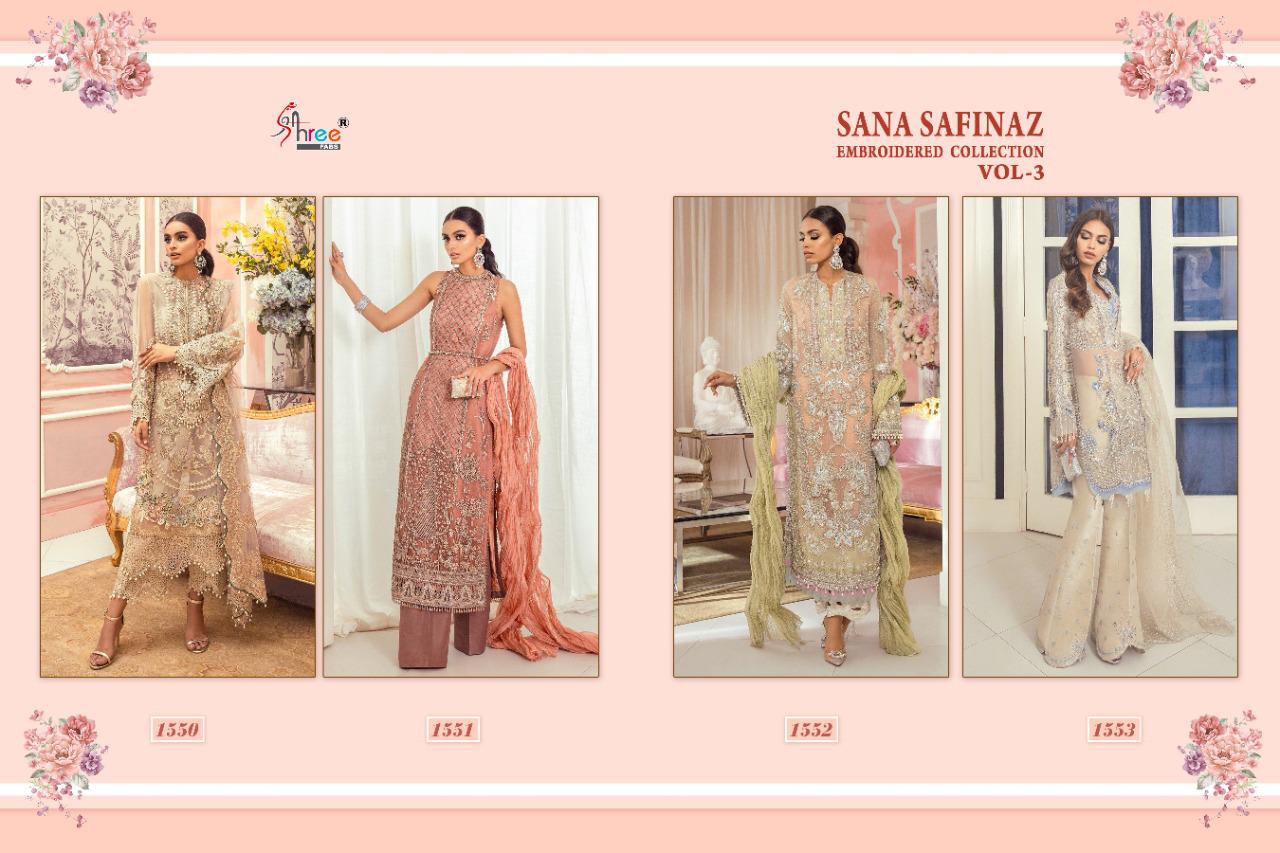 Shree  Presents Sana Safinaz Embroidered Collection Vol  3 Pakistani Salwar Suits