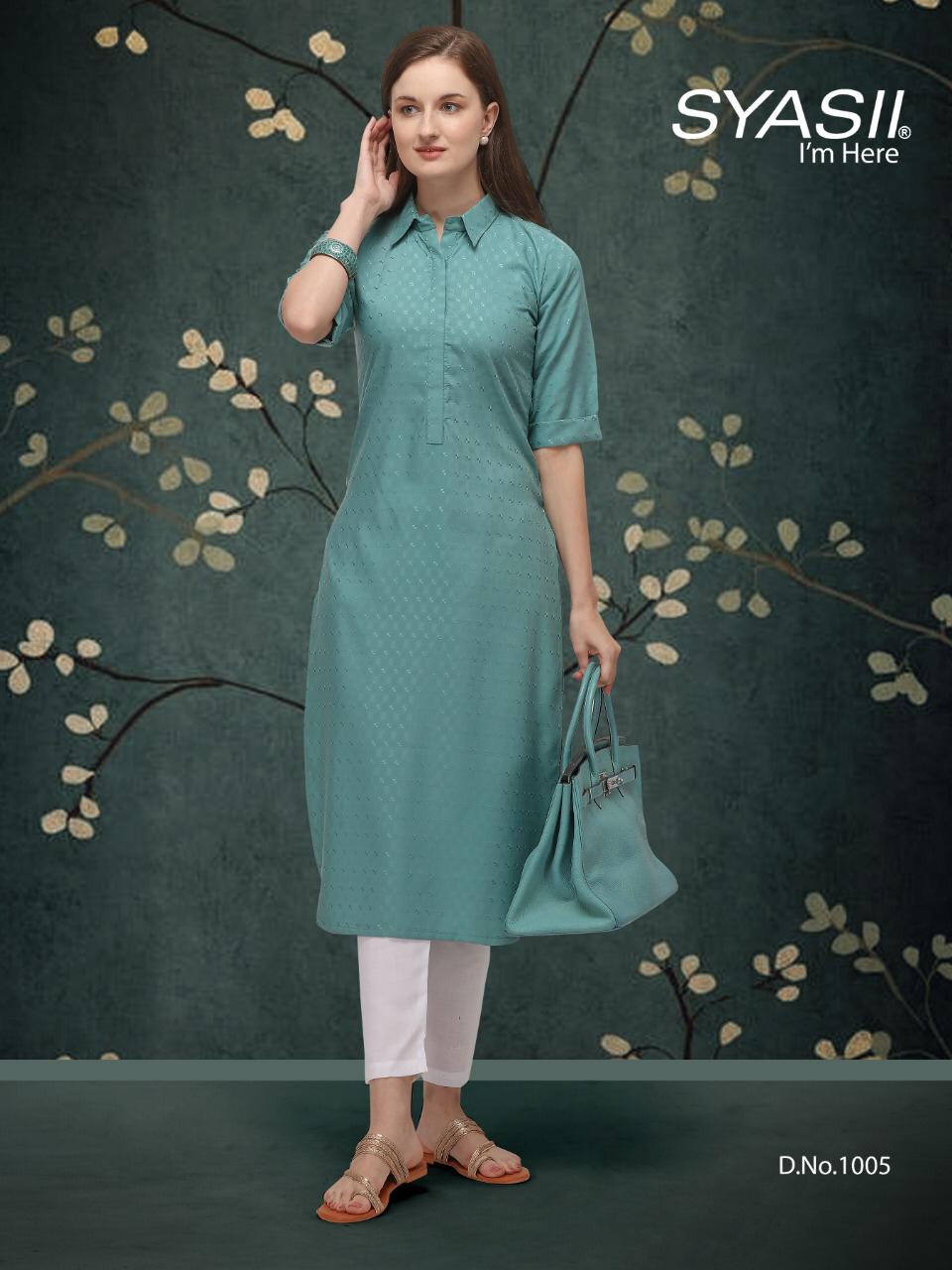 Syasii By Classic  Vol 1 Regular Wear Straight Cut Kurti Collection