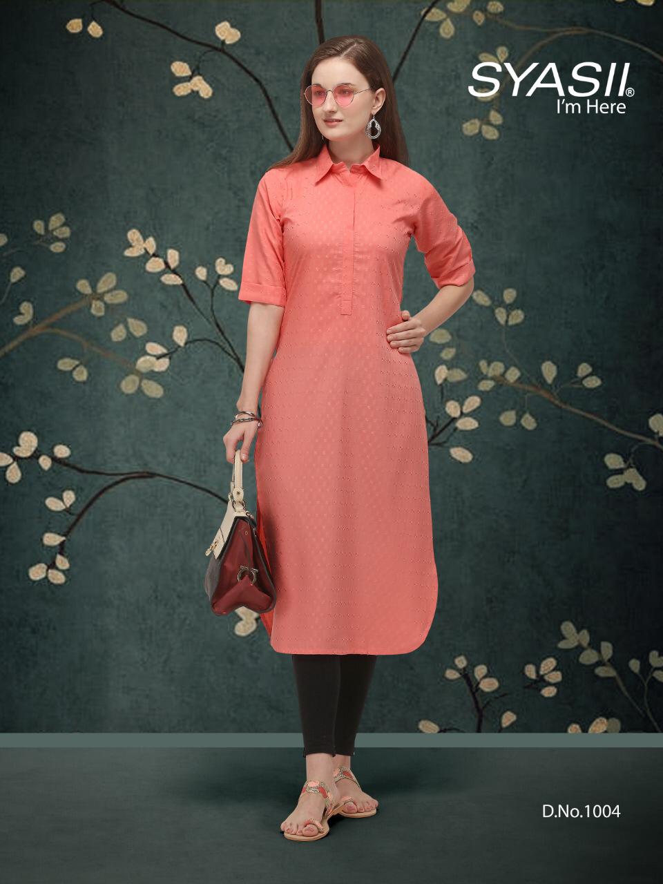 Syasii By Classic  Vol 1 Regular Wear Straight Cut Kurti Collection
