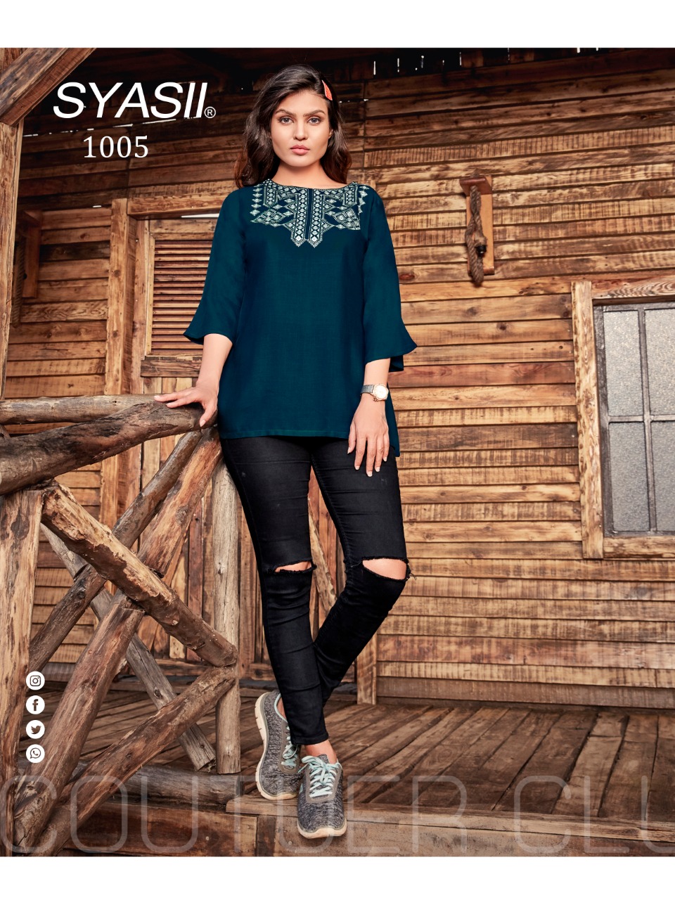 Syasii  Presents  Celestia Stylish Fancy Western Top Collection