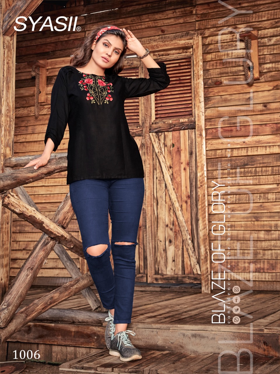 Syasii  Presents  Celestia Stylish Fancy Western Top Collection