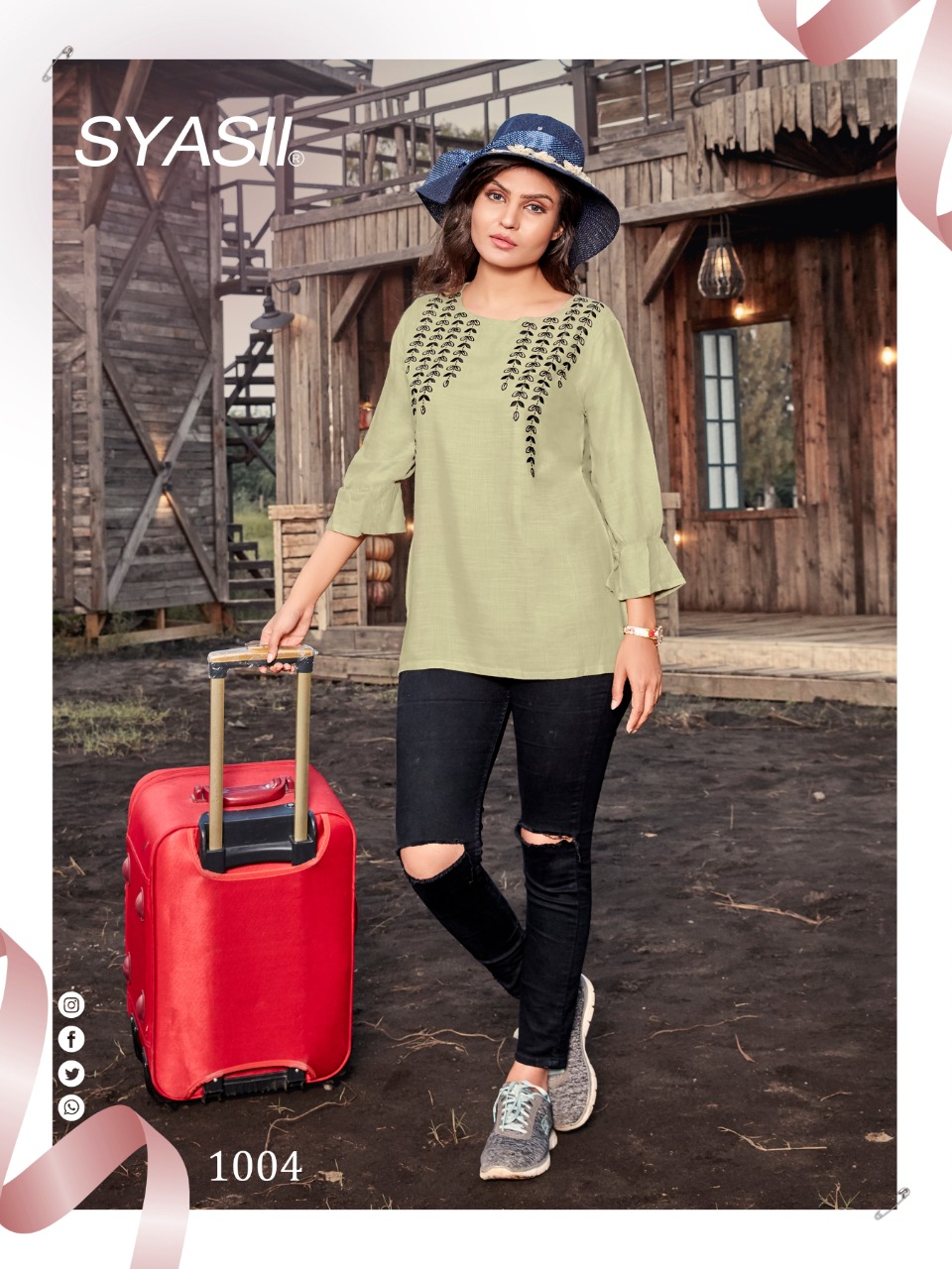 Syasii  Presents  Celestia Stylish Fancy Western Top Collection