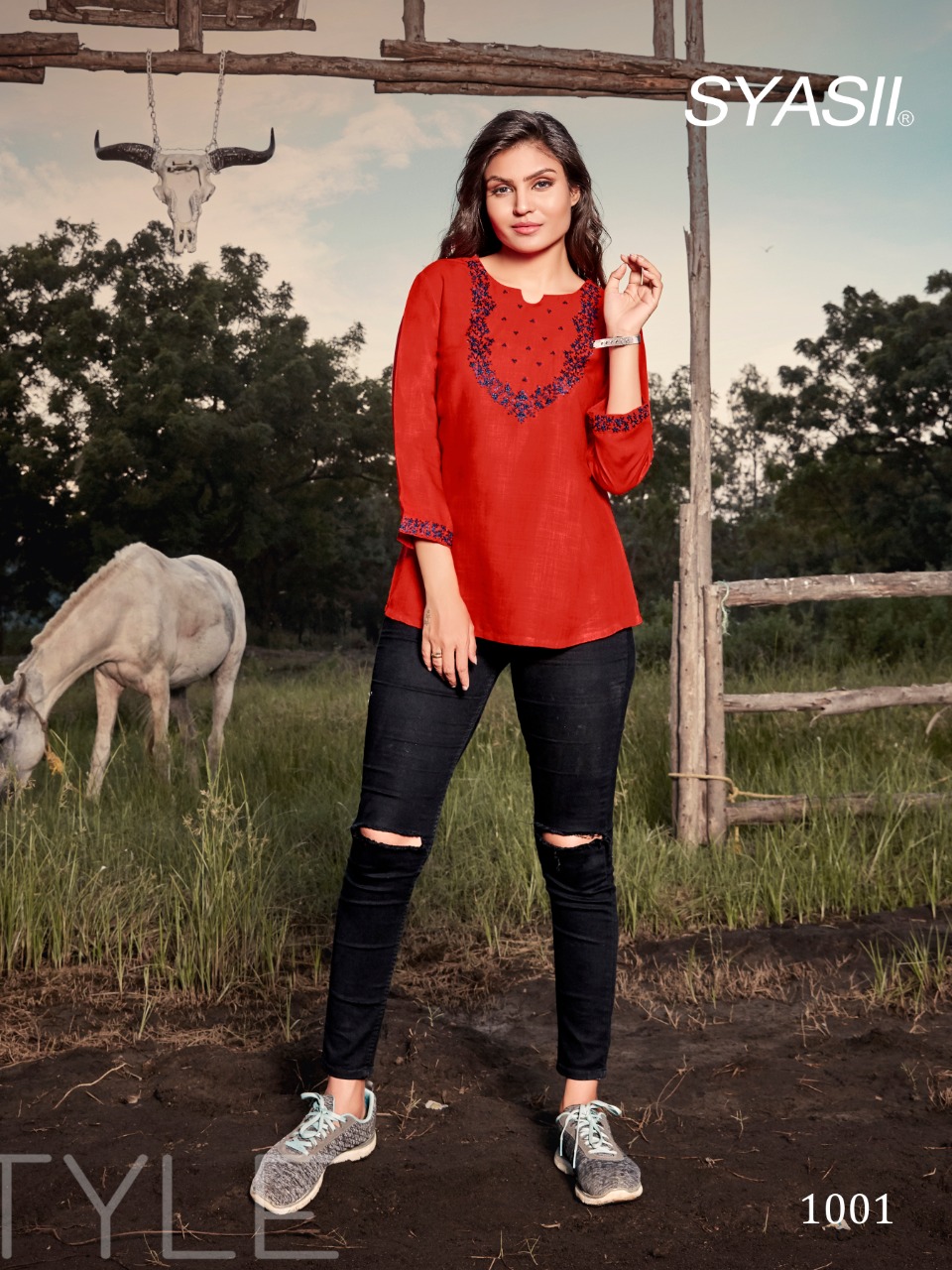 Syasii  Presents  Celestia Stylish Fancy Western Top Collection