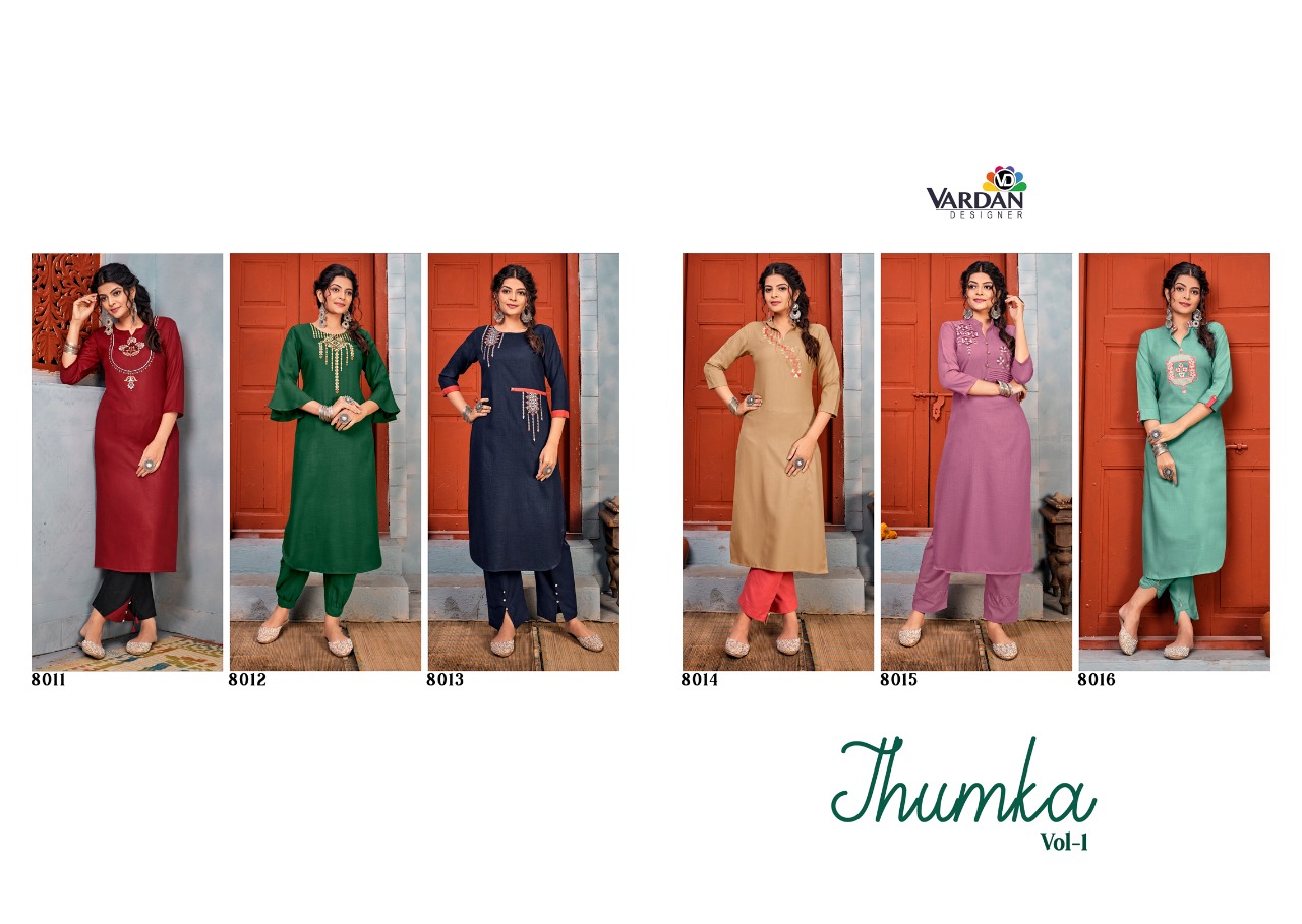 Vardan Presents  Jhumka Vol 1  Kurti With Bottom Collection