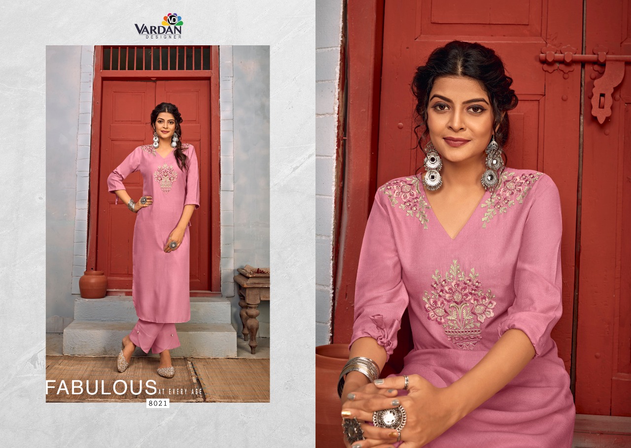 Vintage Collection » Vardan Designer Jhumka Vol 1 Kurti With Pant Design  Reyon Fabric