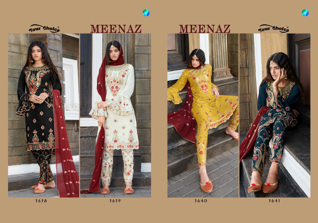 Y.c Presents Meenaz  Designer Salwar Suits Collection