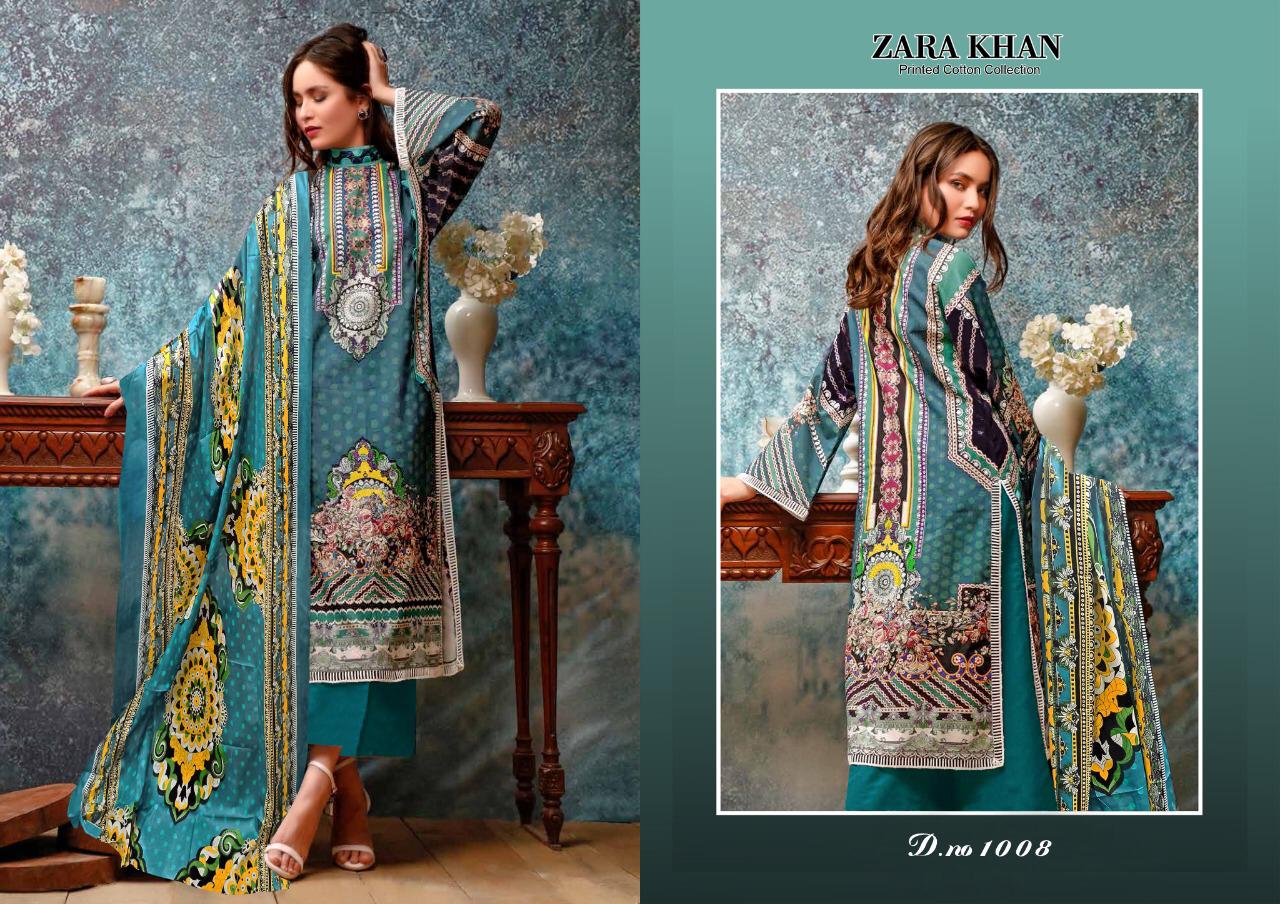 Zara Khan Cotton Printed Karachi Dress Materials Collection