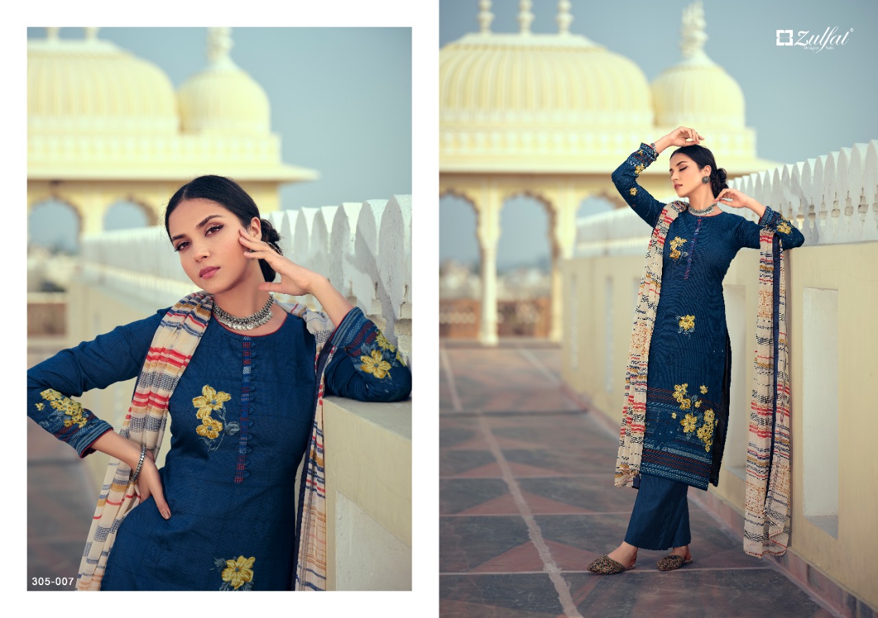 Zulfat  Presents  Minaaz Designer Dress Material