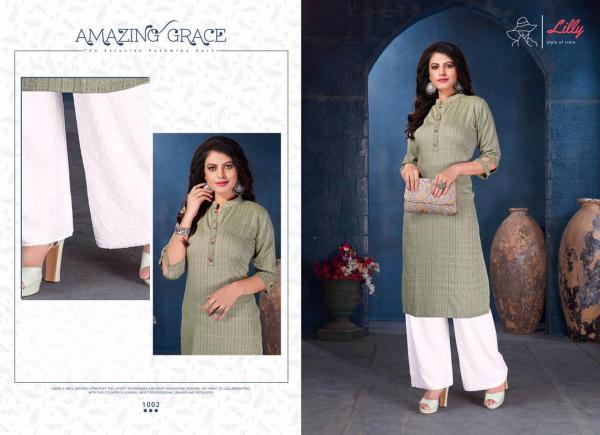 Lilly Presents Lucknowi	Casual Wear Kurti  With Bottom
