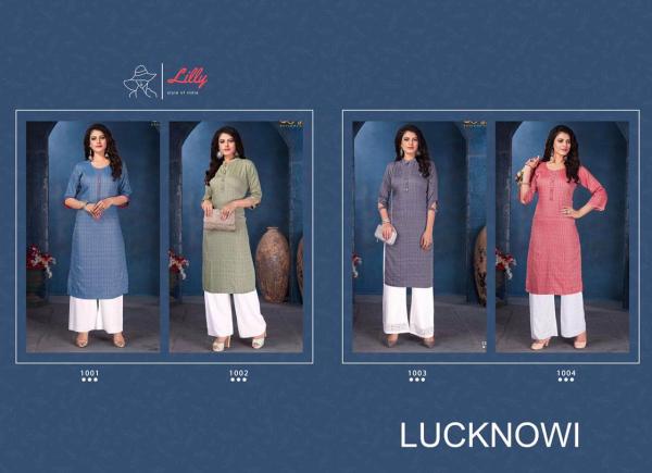 Lilly Presents Lucknowi	Casual Wear Kurti  With Bottom