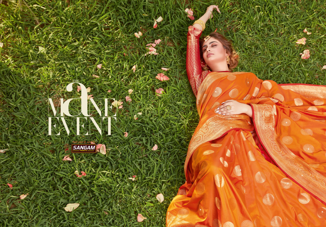 Sangam Presents Tarz Pure Soft Silk Saree With Siroski Work