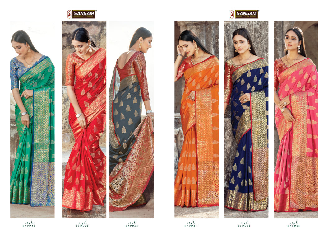 Sangam Presents Matsya Silk Pure Soft Silk Saree With Siroski Work