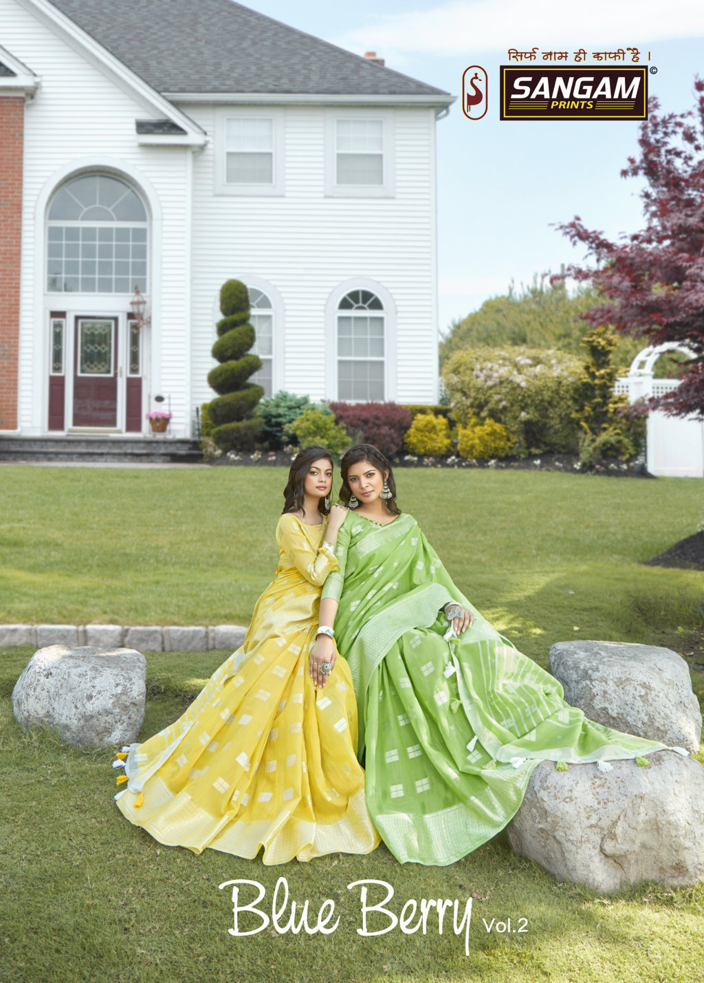 Sangam Presents Blueberry-2 Linen Sarees