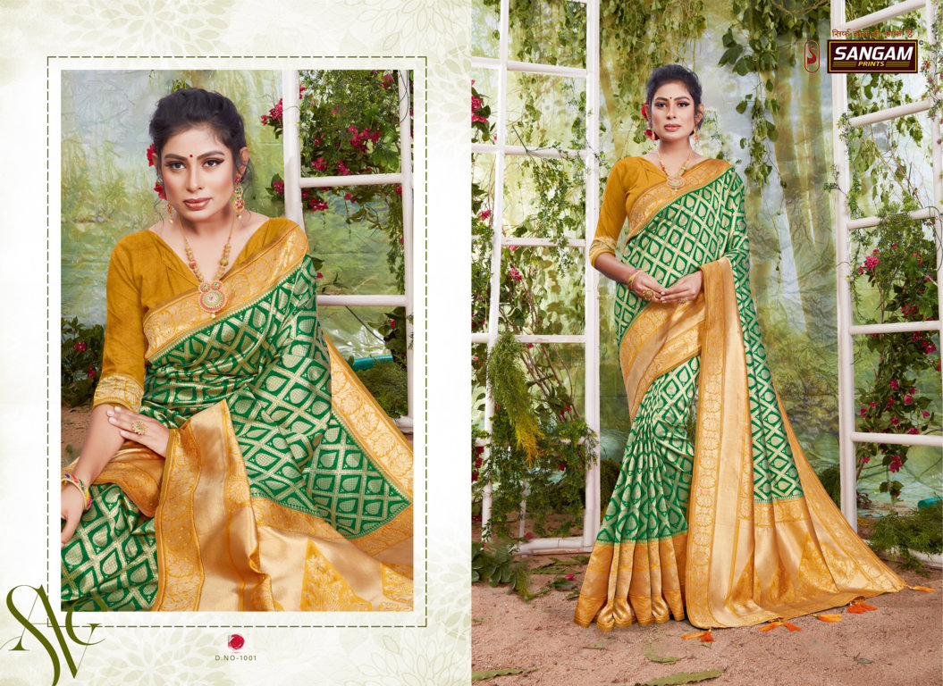 Sangam Presents Indian Culture Silk Saree With Siroski Work