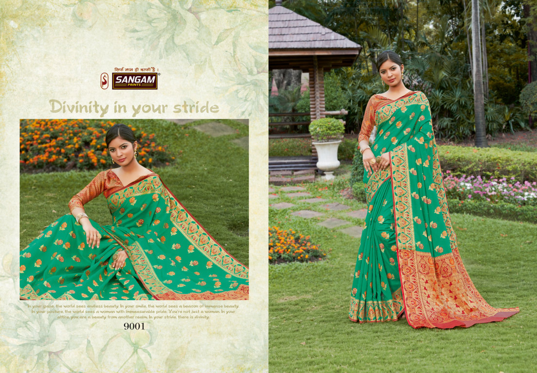 Sangam Presents Kalinaa Silk Zari Weaving Heavy Banarasi Silk Sarees