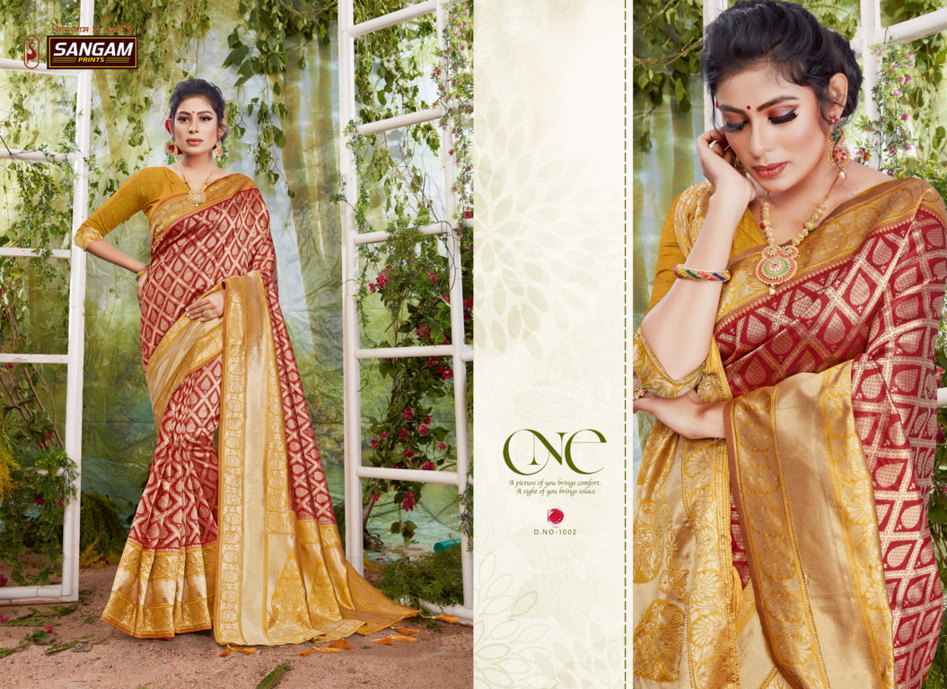 Sangam Presents Indian Culture Silk Saree With Siroski Work