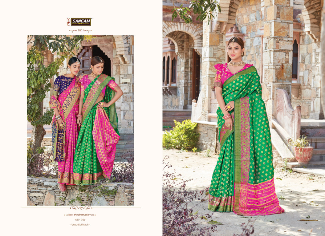Sangam Presents Libaas Silk Saree With Siroski Work