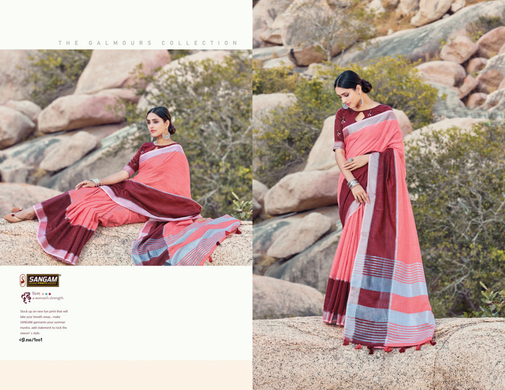 Sangam Presents Kaaya Linen Sarees