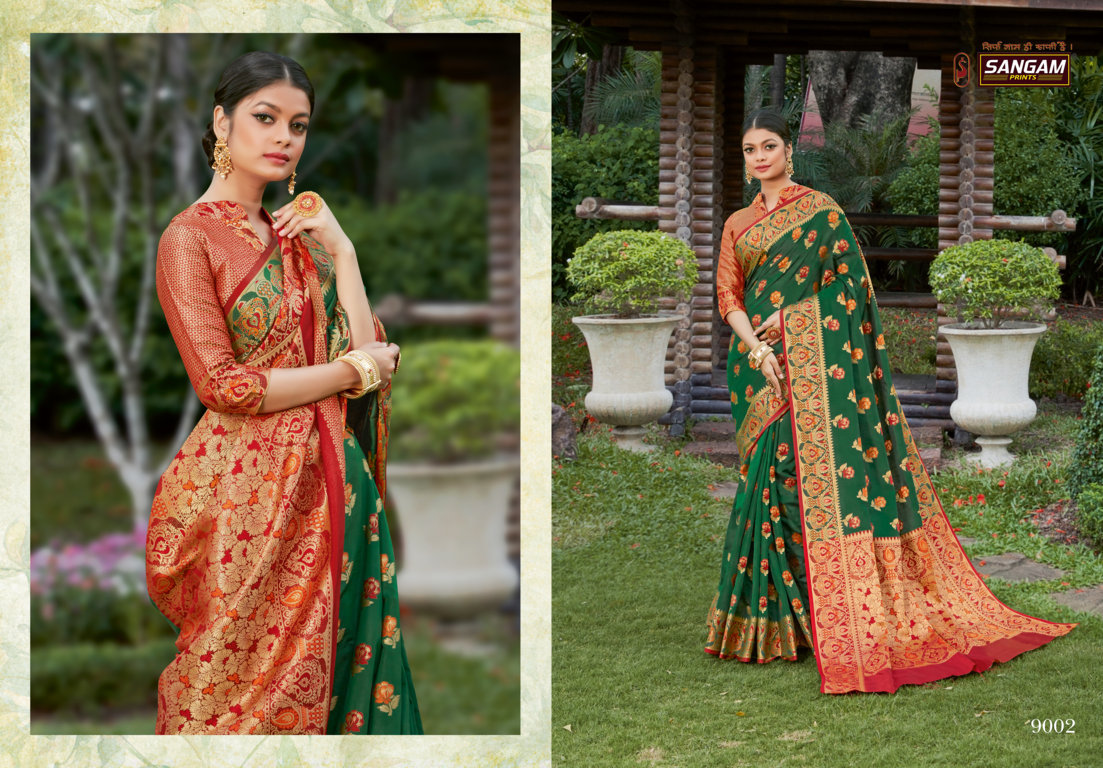 Sangam Presents Kalinaa Silk Zari Weaving Heavy Banarasi Silk Sarees