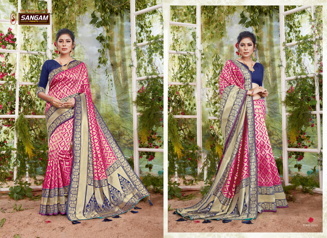 Sangam Presents Indian Culture Silk Saree With Siroski Work