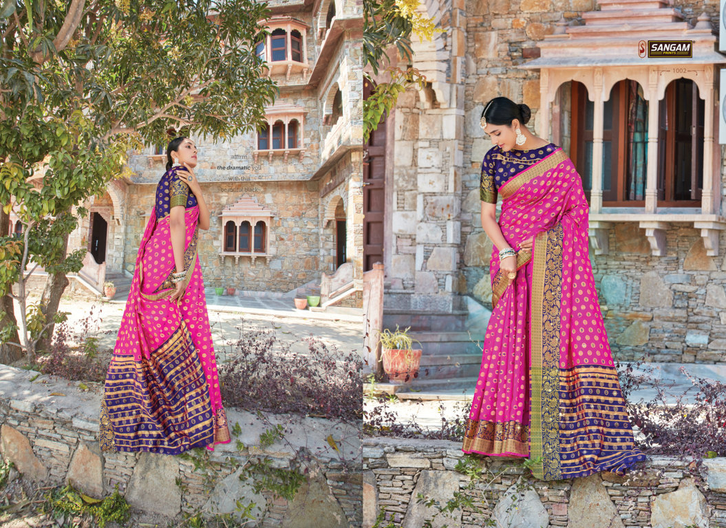 Sangam Presents Libaas Silk Saree With Siroski Work